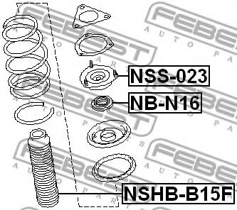 FEBEST NSHB-B15F Protective Cap/Bellow, shock absorber
